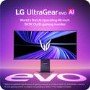 LG UltraGear evo GX9 45GX950B 45" OLED 5K2K 165Hz 0.03ms Curved Gaming Monitor with AI Upscaling