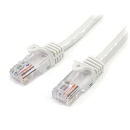 StarTech.com 7ft Cat5e White Snagless RJ45 UTP Cat 5e Patch Cable - 7ft Patch Cord