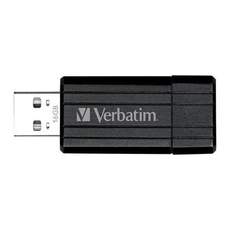 Verbatim 16GB PinStripe USB Memory Stick - Black