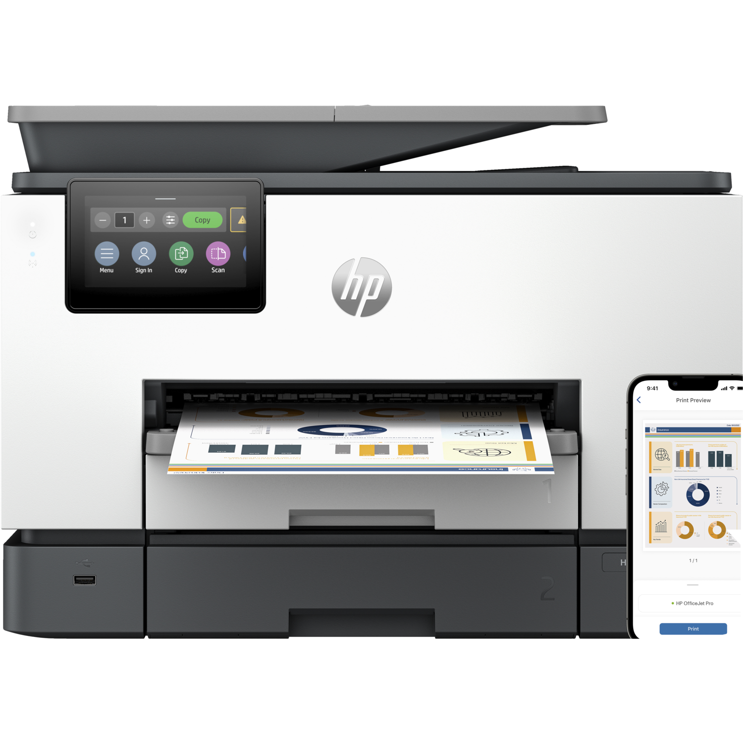 HP OfficeJet Pro 9130b A4 Colour Multifunction Inkjet Printer - Laptops ...