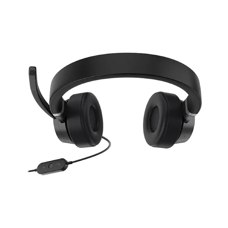 Lenovo Go Wired Noise Cancelling Headset in Black