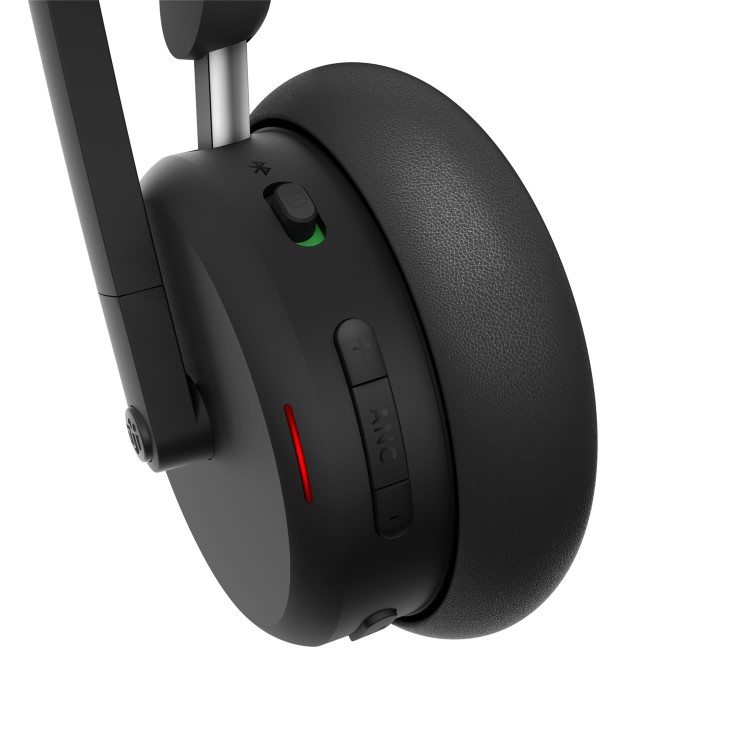 Lenovo 6550 - Headset - on-ear - Bluetooth - wireless - active noise cancelling - black - Certified for Microsoft Teams