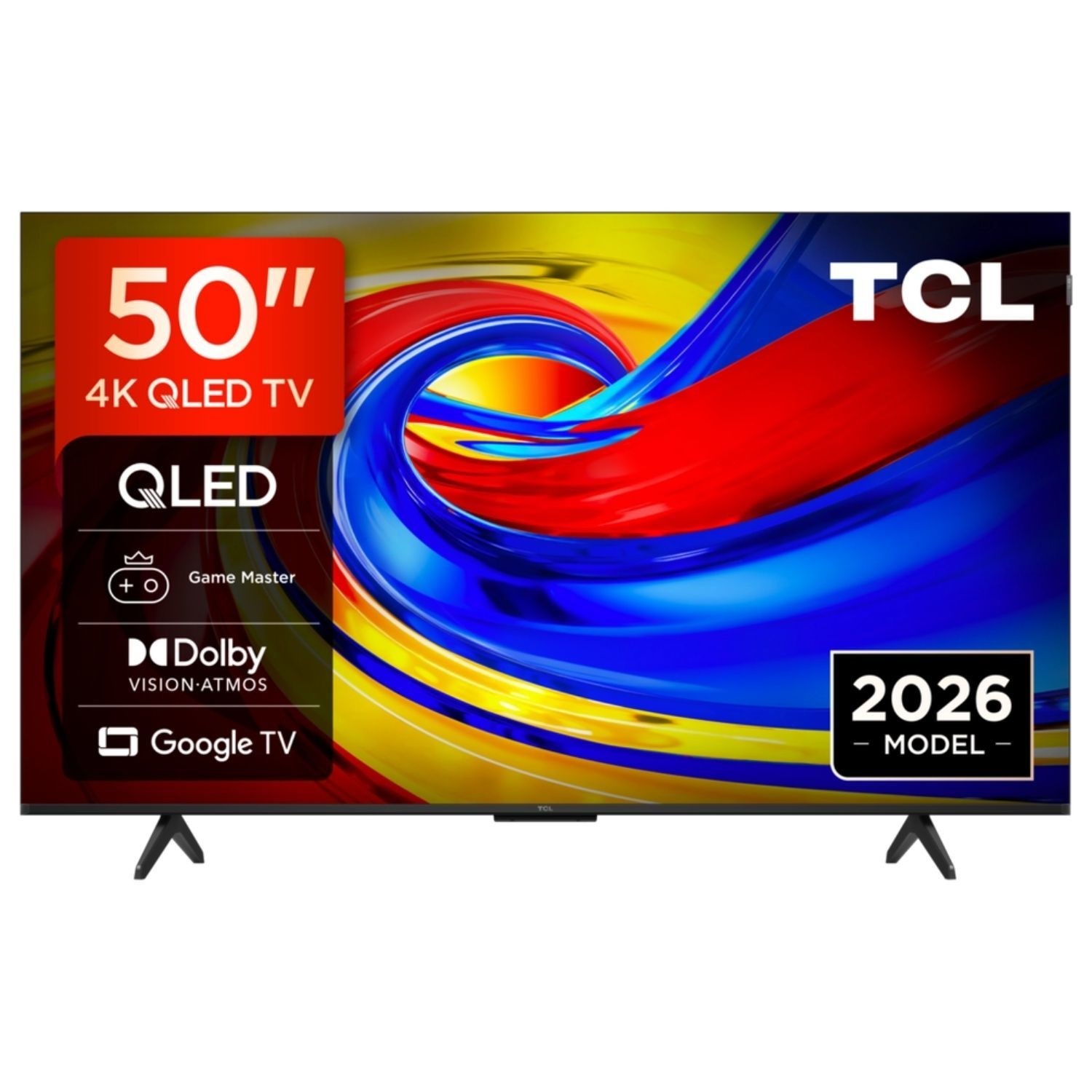 Tcl 50P7l-Uk 50 Inch Qled 4K Google Tv Dolby Vision Dolby Atmos & Game Master Gaming Black, Laptops Direct - 50P7L-UK