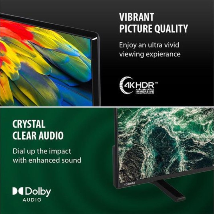 Refurbished Toshiba UV23 50" 4K Ultra HD with HDR10 Freeview Play LED Smart TV