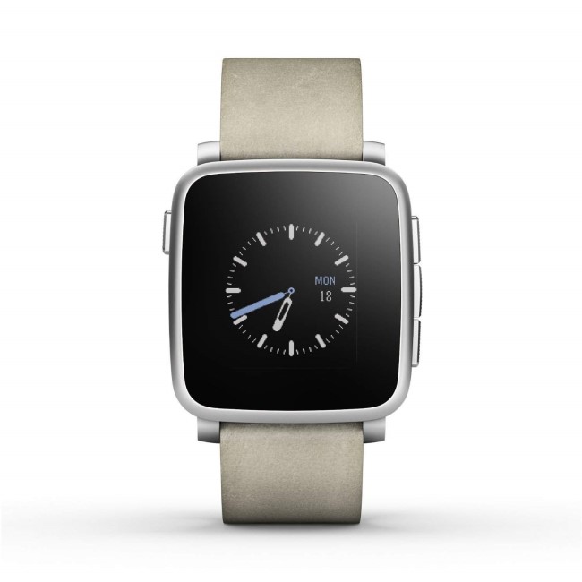 Pebble Time Steel Smartwatch Silver