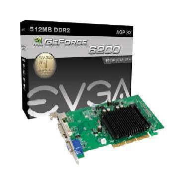 EVGA 512MB GEF 6200 DDR2 AGP Graphics Card