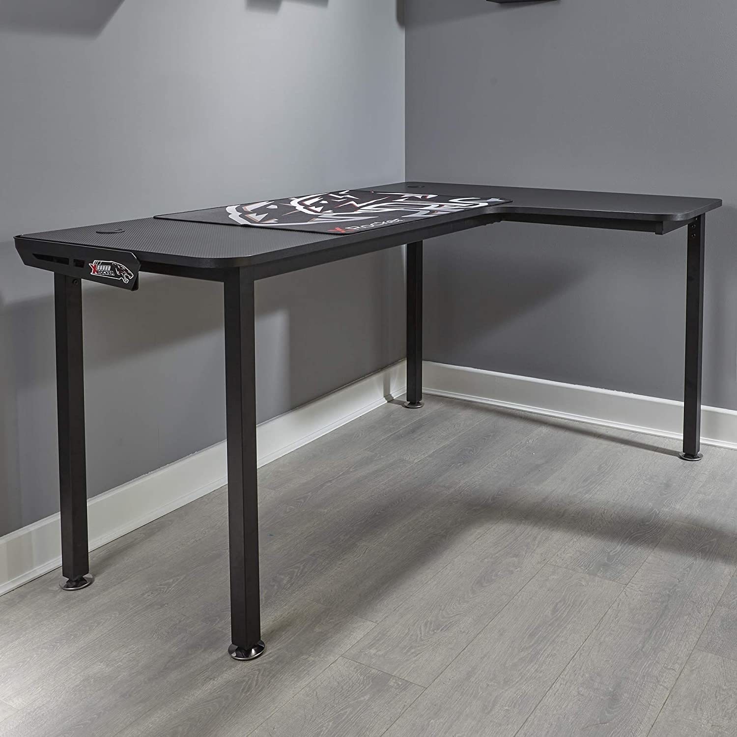 Table X Rocker Xl X Rocker Panther XL Right L-Shape Corner Gaming Desk - Laptops Direct
