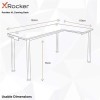 X Rocker Panther XL Right L-Shape Corner Gaming Desk
