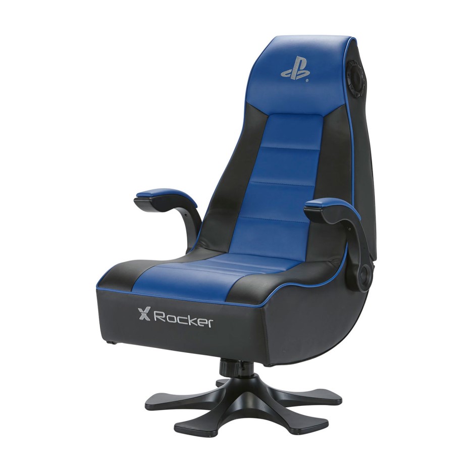 X Rocker Sony PlayStation Infiniti Chair 2.1- Black and Blue - Laptops Direct