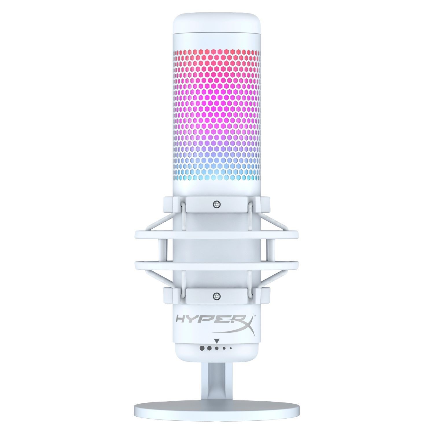 HyperX QuadCast S USB Microphone with RGB Lighting - White