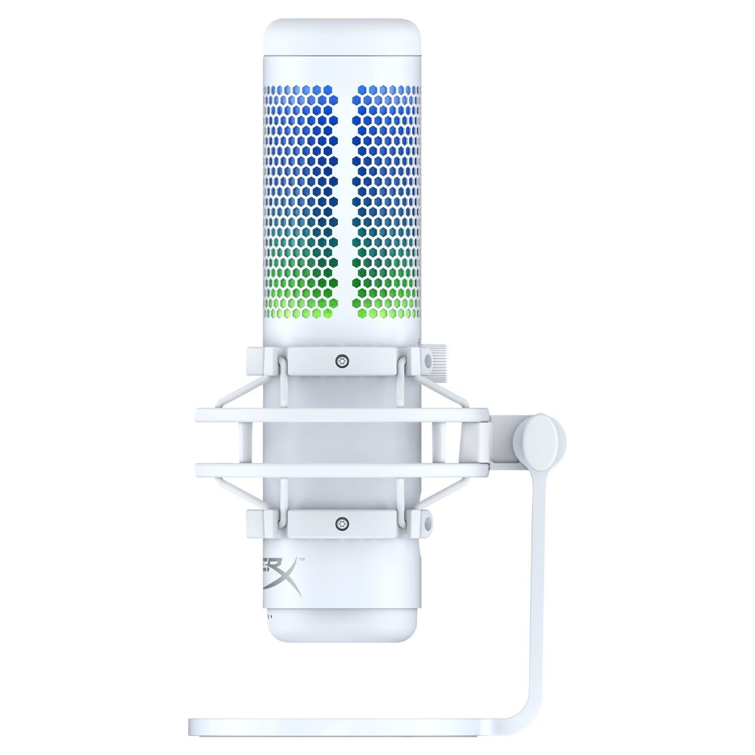 HyperX QuadCast S USB Microphone with RGB Lighting - White