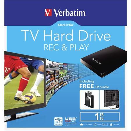 Verbatim TV 2.5" HD USB 3.0 1TB Black