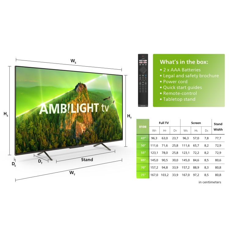 Philips Ambilight PUS8108 55 inch 4K Ultra HD LED Smart TV