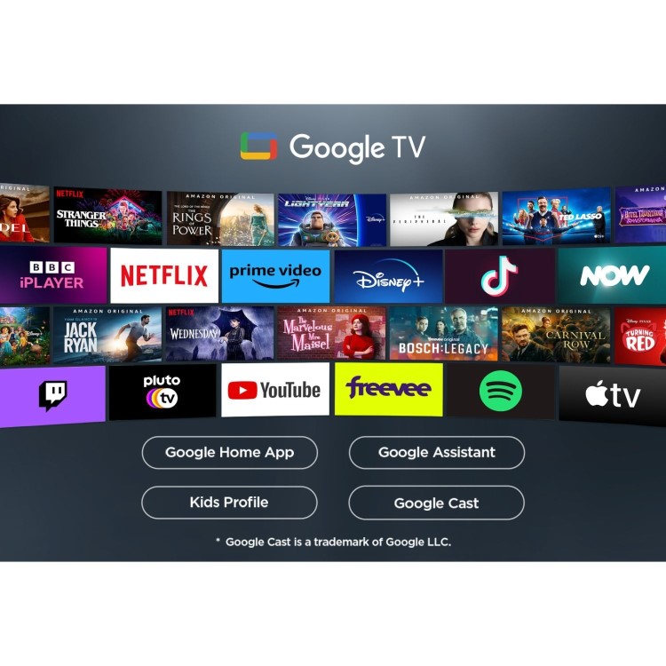 TCL 55T8C-UK 55" QLED 4K Ultra HD HDR Smart Google TV with Dolby Vision Atmos & Game Master Pro