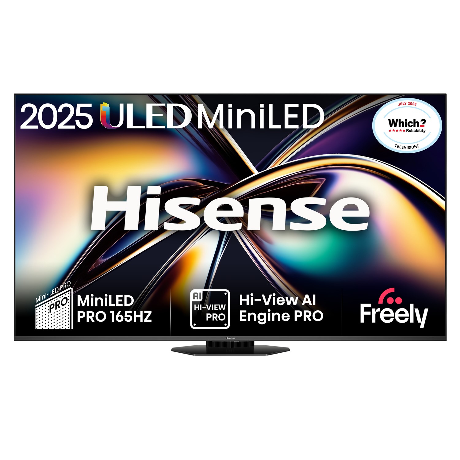 Hisense 55" U8q Mini Led 4K 165Hz Smart Ai Tv With Freely - 55U8qtuk, Black,Silver/Grey - Image 5