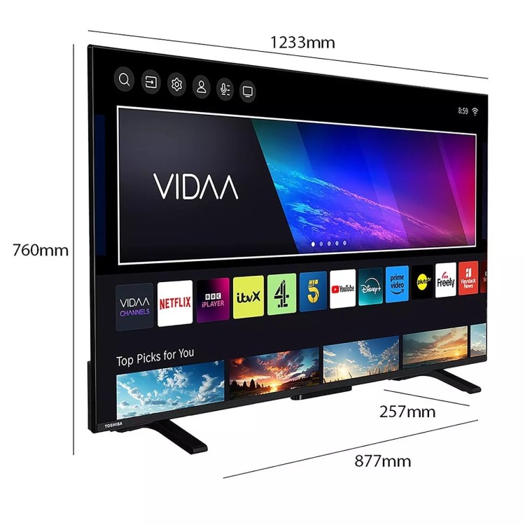 Toshiba 55UV2F53DBU 55-Inch 4K UHD Smart TV  Dolby Vision HDR10 & VIDAA OS
