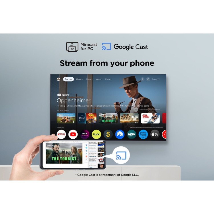 TCL 55V6C-UK 55-Inch 4K HDR Smart TV  Dolby Vision HDR10+ Google TV & Dolby Atmos