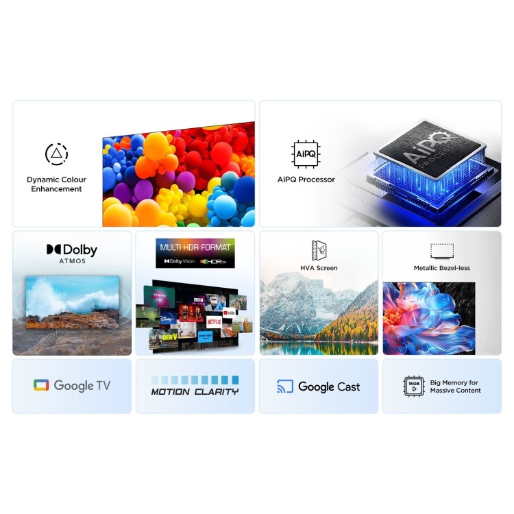TCL 55V6C-UK 55-Inch 4K HDR Smart TV  Dolby Vision HDR10+ Google TV & Dolby Atmos