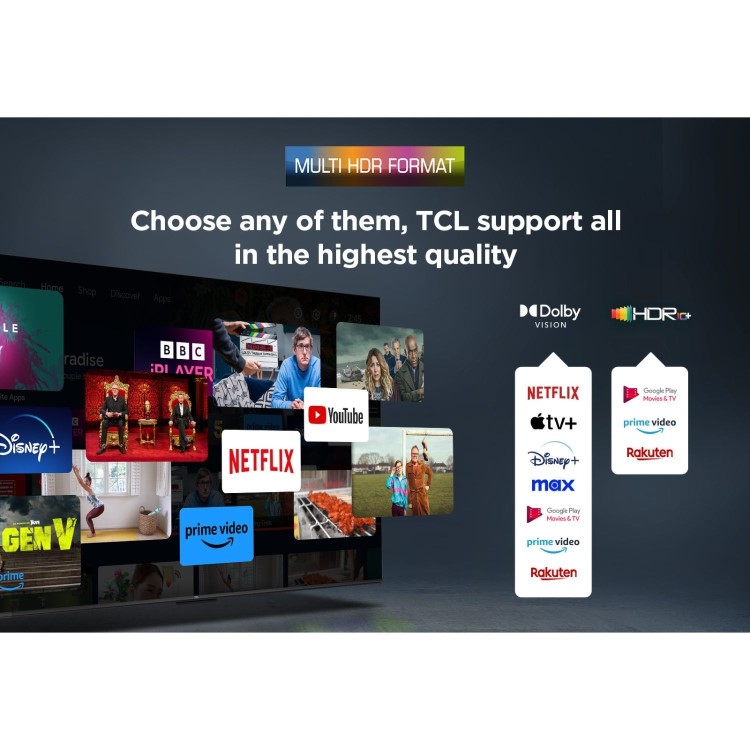 TCL 55V6C-UK 55-Inch 4K HDR Smart TV  Dolby Vision HDR10+ Google TV & Dolby Atmos