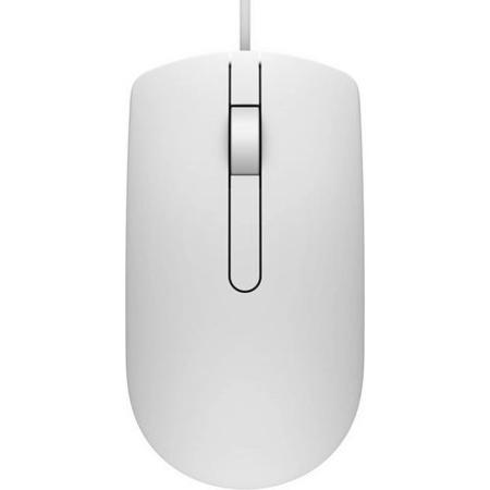 Dell MS116 White Wired Optical Mouse