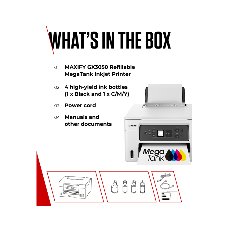 Canon MAXIFY GX3050 A4 Colour Multifunction Inkjet Printer