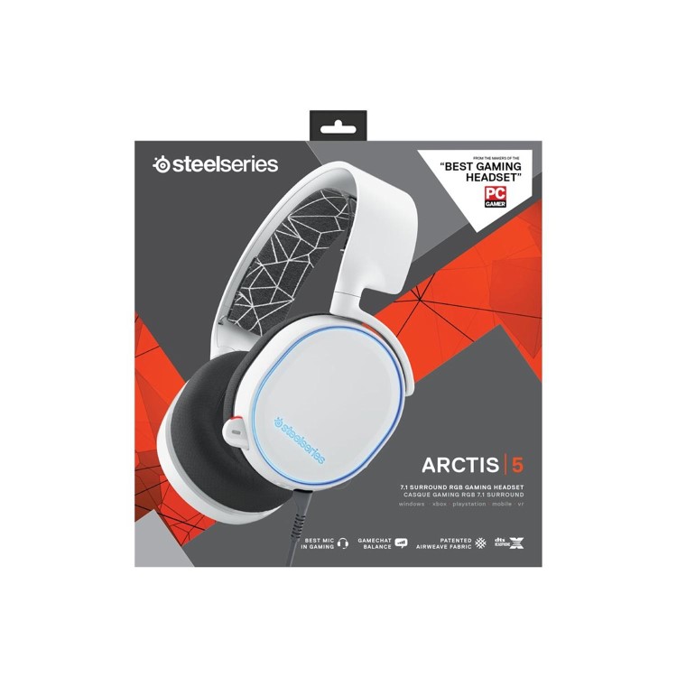 SteelSeries Arctis 5 2019 Gaming Headset in White