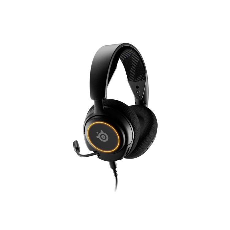 Bundle of SteelSeries Arctis Nova 3 RGB Gaming Headset Apex 9 RGB Gaming Keyboard and Rival 5 RGB Mouse with QcK Gaming Surface