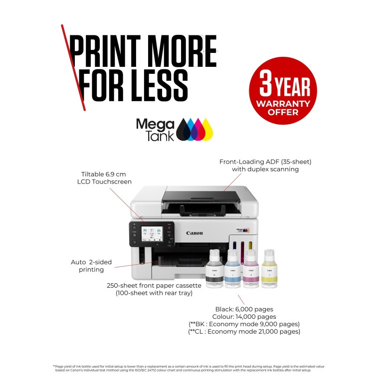 Canon MAXIFY GX6550 A4 Colour Multifunction Inkjet Printer