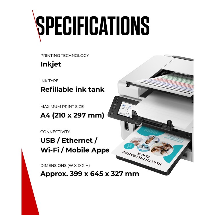 Canon MAXIFY GX6550 A4 Colour Multifunction Inkjet Printer