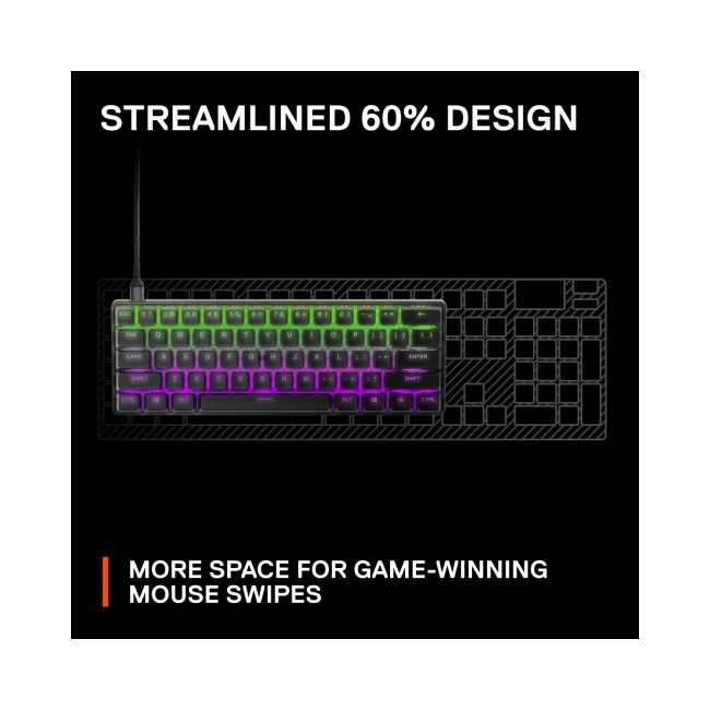 SteelSeries Apex Pro Mini 60% Wireless RGB Omnipoint Mechanical Gaming  Wireless Keyboard - Laptops Direct