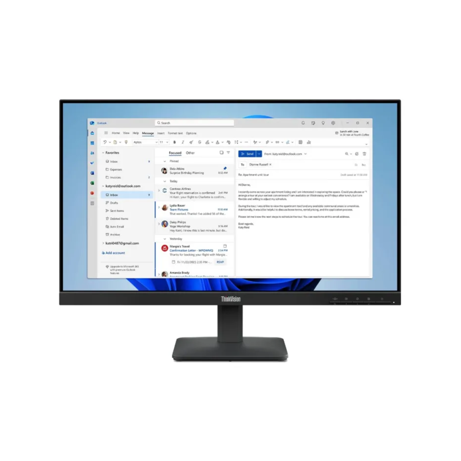 Lenovo Thinkvision S24-4E 24 Ips Full Hd 100Hz Monitor Black, Laptops Direct - 64B5KAT1UK