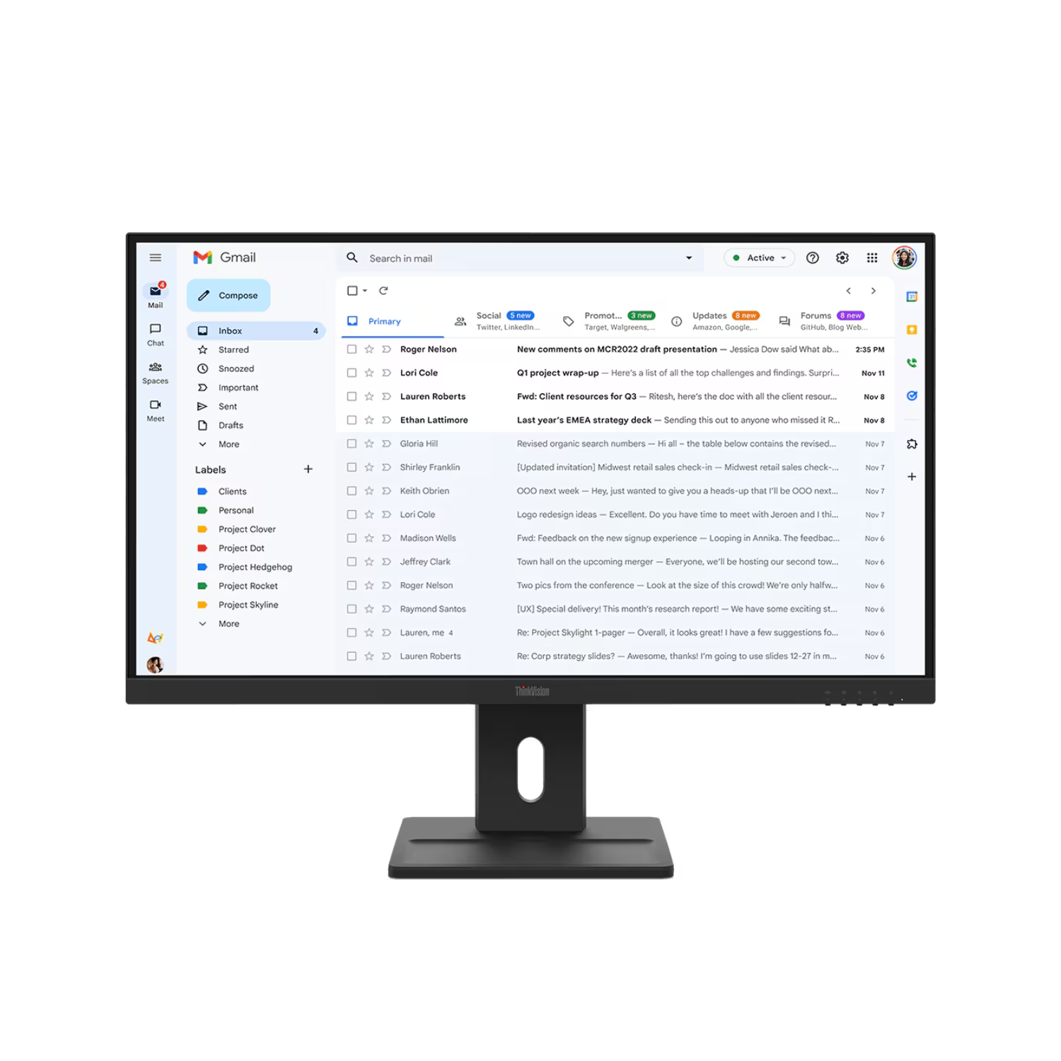 Lenovo Thinkvision E27-40 27 Ips Full Hd 100Hz Monitor Black, Laptops Direct - 64BCMAT4UK