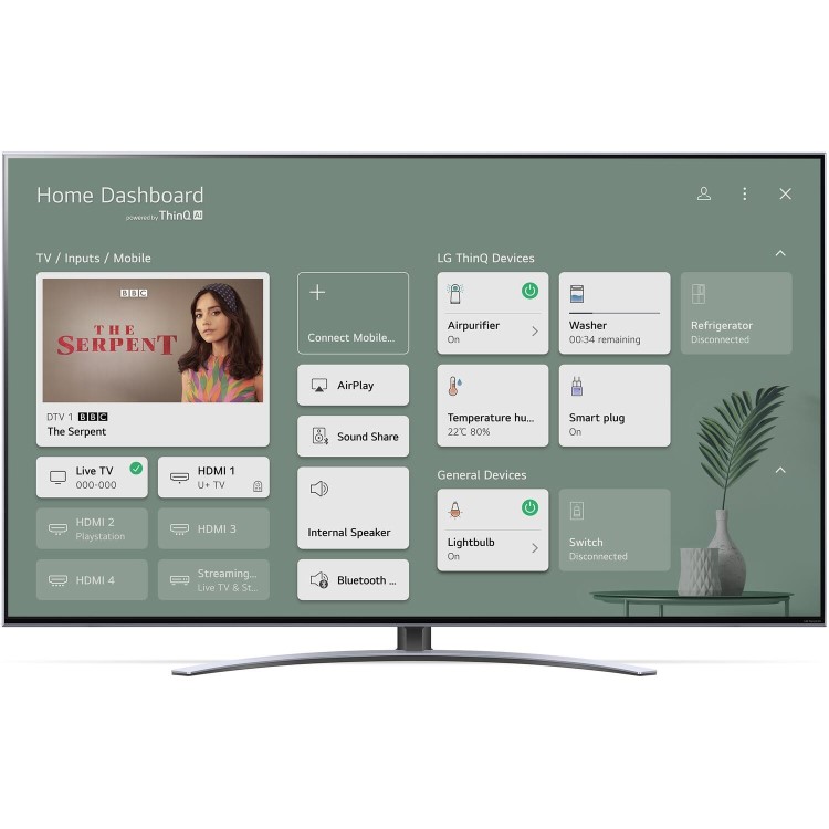 LG Nano88 NanoCell 65 Inch 4K HDR Freeview Play and Freesat HD Smart TV