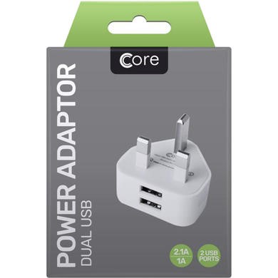 Core Dual Power Adapter White