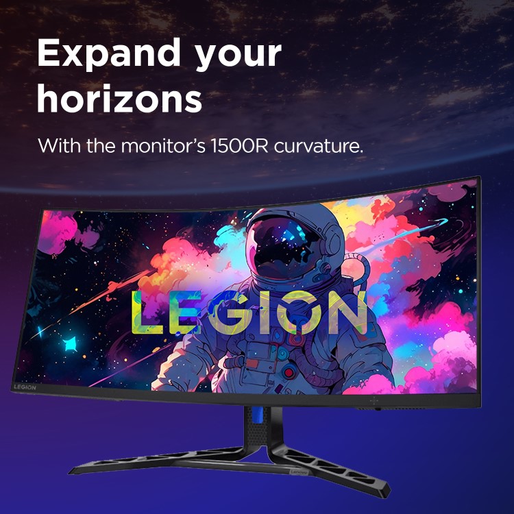 Lenovo Legion R34W-30 34" QHD 180Hz 0.5ms Ultrawide Curved Gaming Monitor