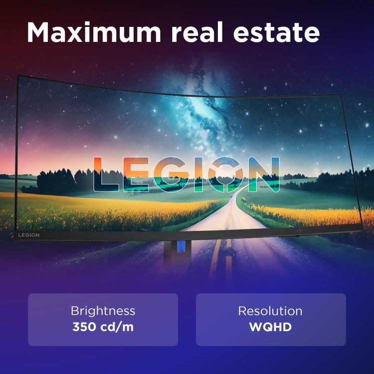 Lenovo Legion R34W-30 34" QHD 180Hz 0.5ms Ultrawide Curved Gaming Monitor