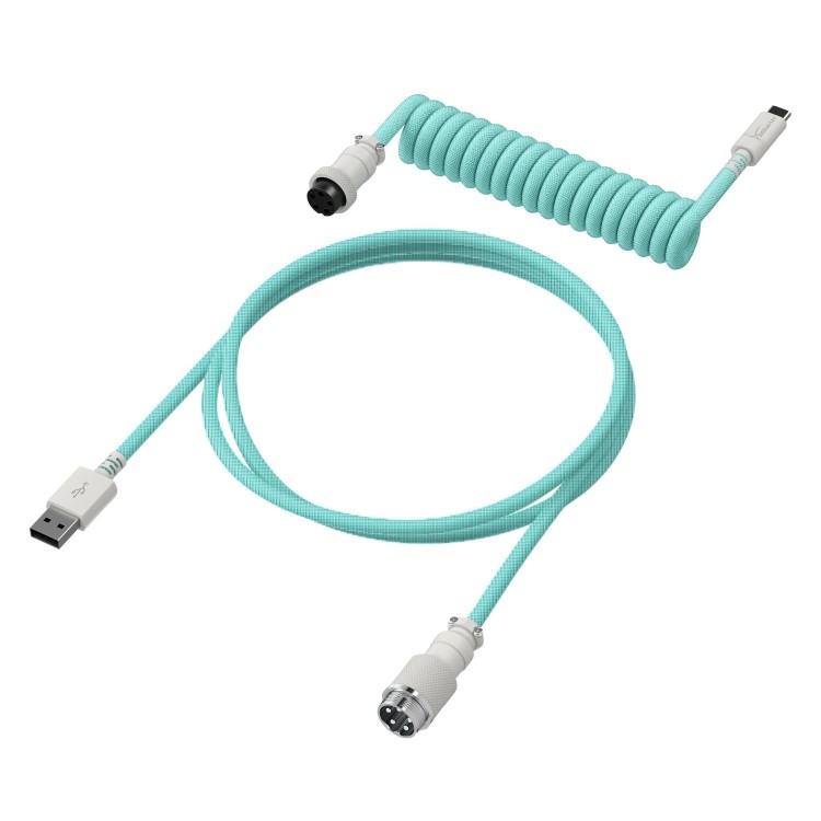HyperX USB-C Coiled Cable - Green & White