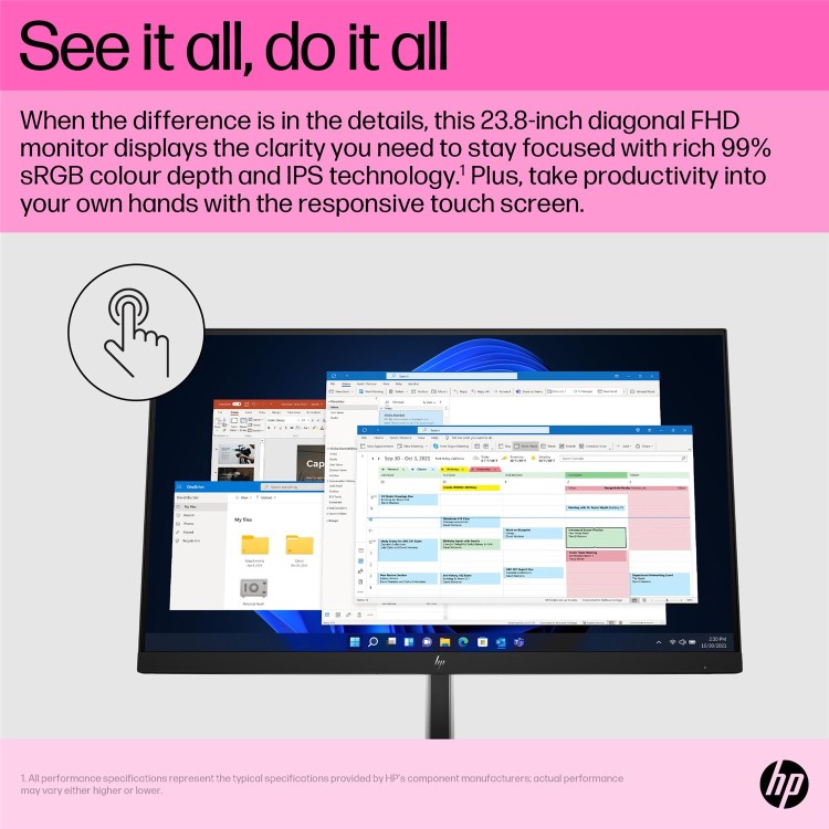 HP E24t G5 E-Series 24" IPS Full HD Touchscreen Monitor