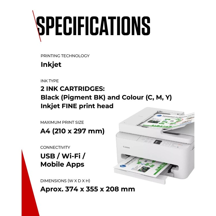 Canon PIXMA TS7550i A4 Colour Multifunction Inkjet Printer