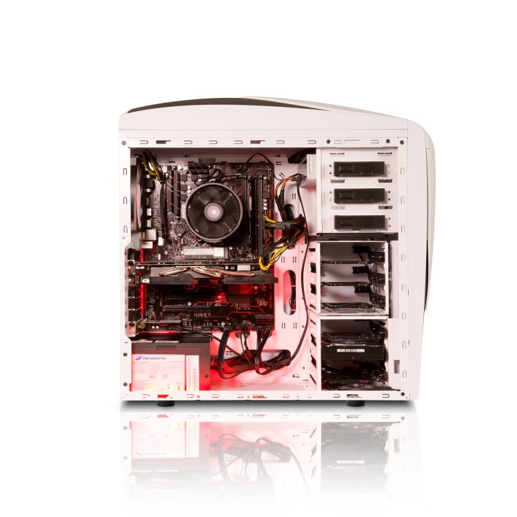 StormForce Glacier AMD Ryzen 5 1500X 8GB 2TB + 128GB SSD GeForce GTX 1060 DVD-RW Windows 10 Gaming Desktop 