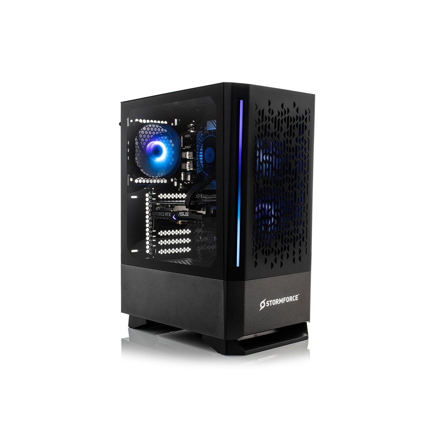 Stormforce Red Computer Stormforce Onyx AMD Ryzen 5 16GB 1TB RTX 4060 Windows 11 Gaming Desktop ...