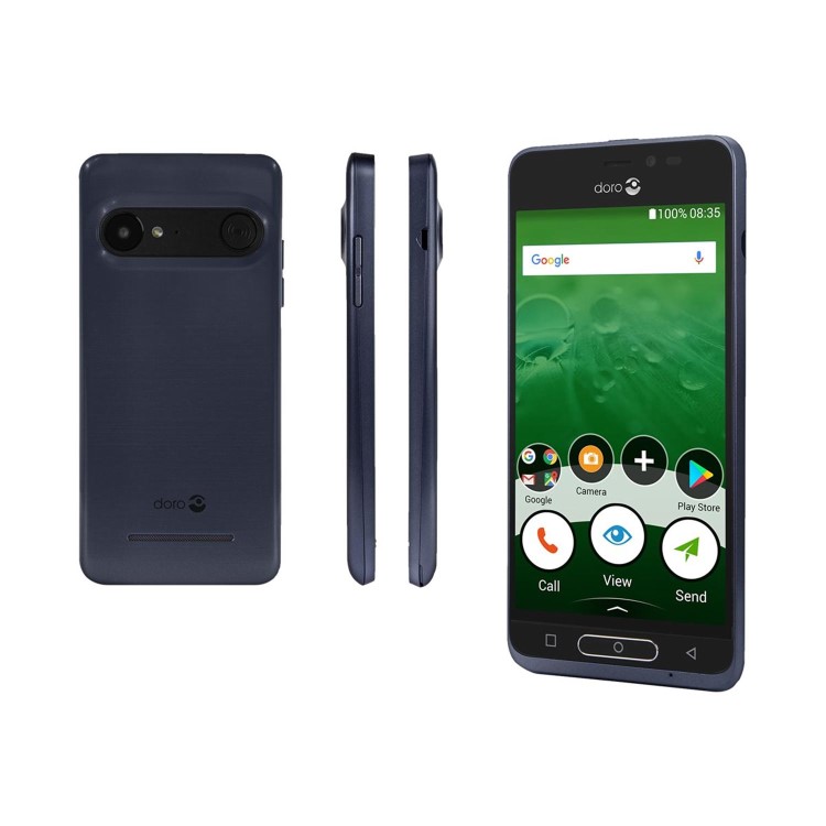 GRADE A2 - Doro 8035 Metallic Blue 5" 16GB 4G Unlocked & SIM Free