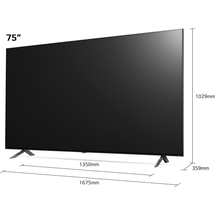LG Nano80 NanoCell 75 Inch LED 4K HDR Freeview Play and Freesat HD Smart TV