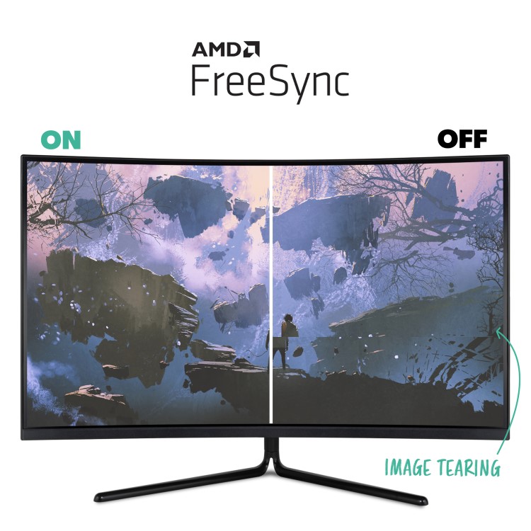 electriQ 32" 4K UHD HDR Curved Monitor