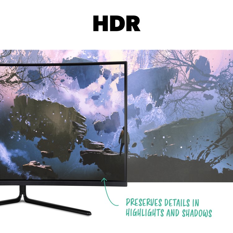 electriQ 32" 4K UHD HDR Curved Monitor