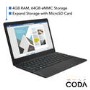 Coda Laptop Celeron N3450 4GB 64GB eMMC 12.5 Inch Windows 10 Includes Office 365