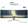 electriQ 43" QLED Super UltraWide 120hz HDR600 Curved Monitor