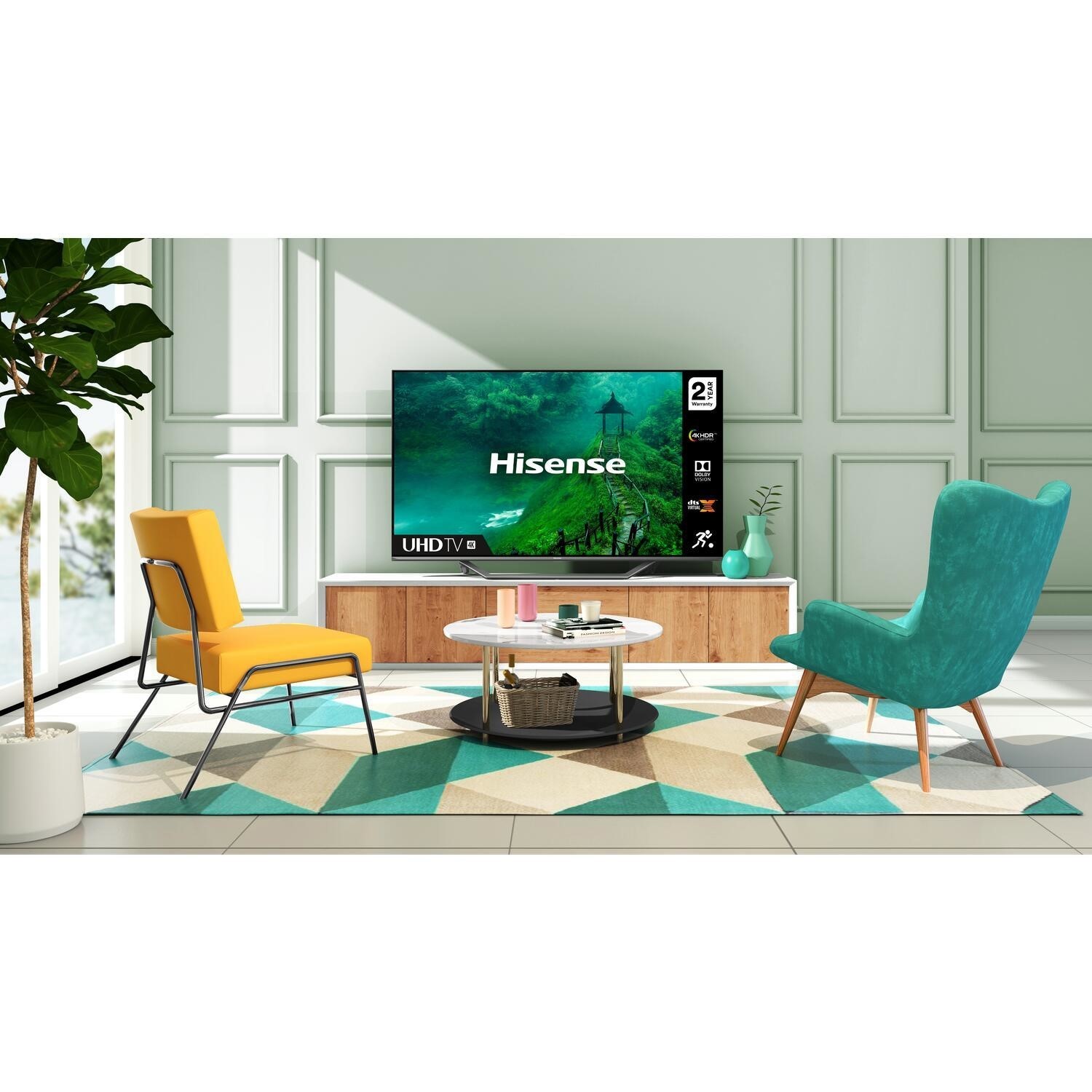 Refurbished Hisense 55" 4K Ultra HD with HDR10 LED Freeview Play Smart