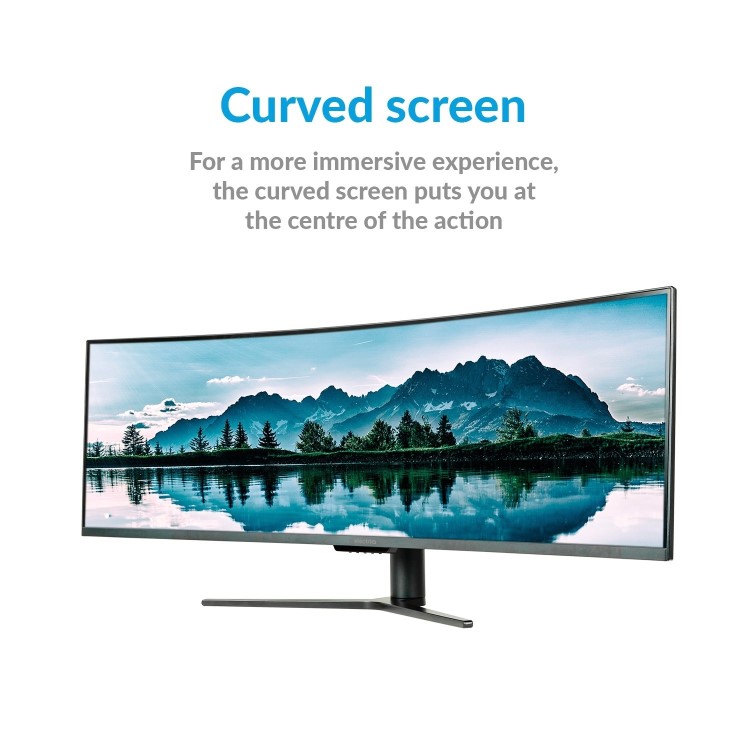 Refurbished electriQ 49" QLED Double FHD Super UltraWide Curved Monitor