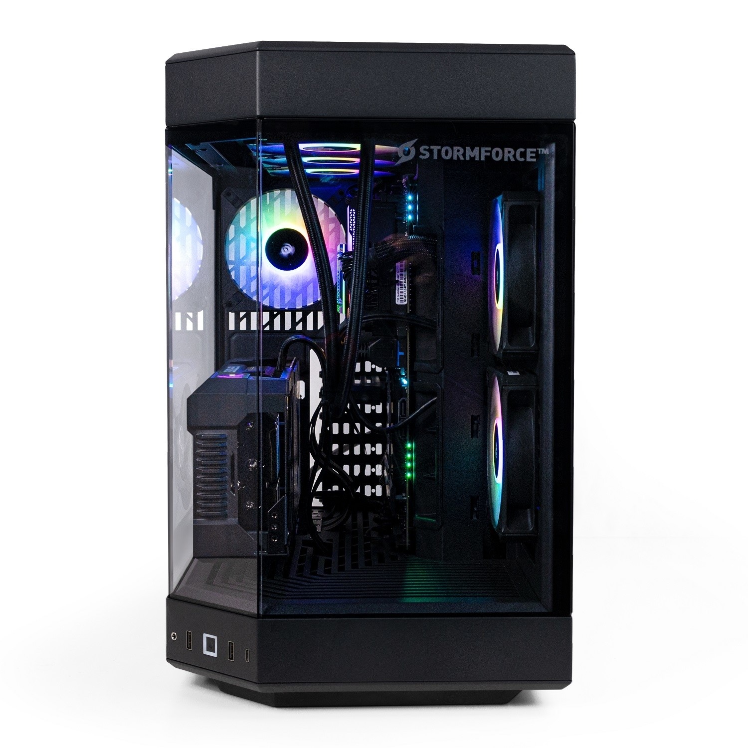 Stormforce Red Computer StormForce Hyte Y60 Core i9-14900KF 64GB 4TB RTX 4090 Windows 11 Gaming ...